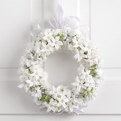 Stephanotis and Pearl Wreath