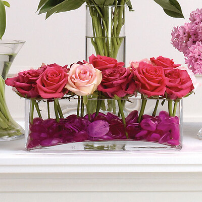 Pink Rose Vase Arrangement