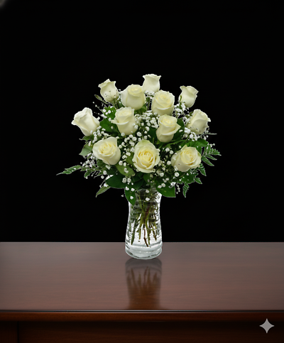 A Dozen White Rose